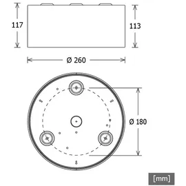 LTS Licht & Leuchten LTS Licht&amp;Leuchten LED-Anbaudownlight VTFL-A102.827/DALIws