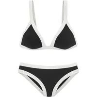 VENICE BEACH Triangel-Bikini Damen schwarz-weiß Gr.38 Cup C/D