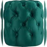 CLP Sitzhocker Drancy Samt 42 x 46 x 42 cm Dunkelgrün
