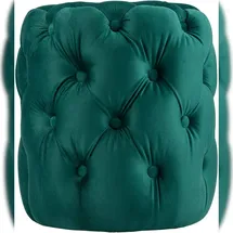 CLP Sitzhocker Drancy Samt 42 x 46 x 42 cm Dunkelgrün