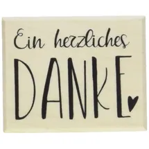 Rayher 29169000 Stempel Ein herzliches Danke 4 x 5 cm Natur 3 St.