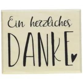 Rayher 29169000 Stempel Ein herzliches Danke 4 x 5 cm Natur 3 St.