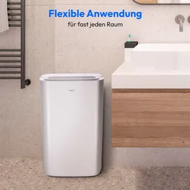 Medion DH20 Luftentfeuchter elektrisch (bis zu 100m3 (20m2), 20Liter/24h, 43db leise, elektrischer Raumentfeuchter, Normalbetrieb, Wäschemodus, ... - Weiß