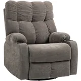 Drehbarer Relaxsessel Mit Fußstütze, Bis 150 Kg Belastbar, Stahlrahmen, 88 X 96 X 108 Cm, Hellbraun
