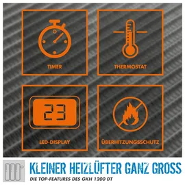 Güde GKH 1200 DT 2 Heizstufen, 15 m3 max. Raumheizverm Timer