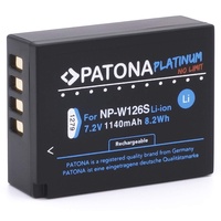 PATONA Platinum NP-W126s NP-W126 Akku (echte 1140mAh) voll kompatibel