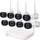LuVision Dual WLAN Funk Video Überwachungssystem 10 Kanal Mini NVR 5MP Überwachungskamera Set Mikrofon Cloud 8 Kameras