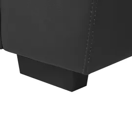 Beliani Couch Kunstleder 3-Sitzer Schwarz