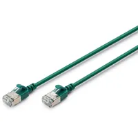 Digitus CAT 6A F-FTP Slim Patchkabel, 1m, Grün