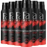 FA Deospray 150 ml Men Attraction Force, 6er Pack, Jahresvorrat, 6x 150 ml