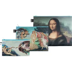 Museum Michelangelo, Botticelli, da Vinci Unterarmtaschen recycelt 3 St.