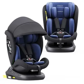 XOMAX 946i Kindersitz drehbar 360° mit ISOFIX, Liegefunktion I mitwachsend I 0-36 kg, 0-12 Jahre, Gruppe 0/1/2/3 I 5-Punkt-Gurt und 3-Punkt-Gurt I Bezug abnehmbar, waschbar I ECE R129
