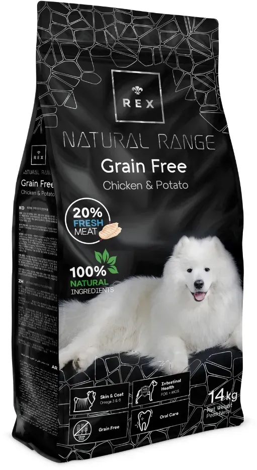 Rex Natural Range Grain Free Chicken & Potato 2x14kg -3% billiger (Rabatt für Stammkunden 3%)