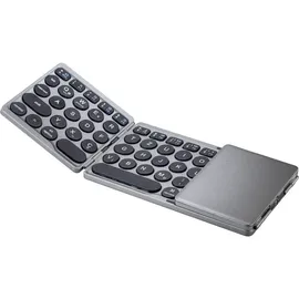 Renkforce RF-FWK-250 Bluetooth® Tastatur Deutsch, QWERTZ Grau, Schwarz