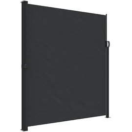 vidaXL Aluminium Seitenmarkise 220 x 600 cm Schwarz