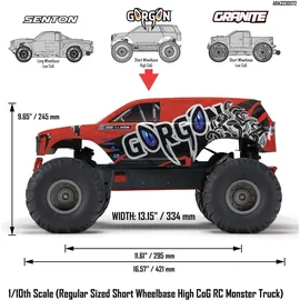 Arrma Monstertruck Gorgon 1:10 2WD RTR rot