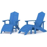 vidaXL Adirondack-Gartenstühle 83 x 92 x 92 cm Aquamarin 2 St.