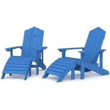 vidaXL Adirondack-Gartenstühle 83 x 92 x 92 cm Aquamarin 2 St.