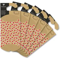 Clairefontaine 6x Geschenketui, 8x12cm Weihnachtsmütze, - Kartonbraun 618009C