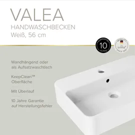 Lenz Waschtisch VALEA Weiß, 56 x 38,5 cm