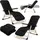 OEM Sofotel Sonnenliege 2er-Set 120 x 60 x 80 cm Schwarz/Beige