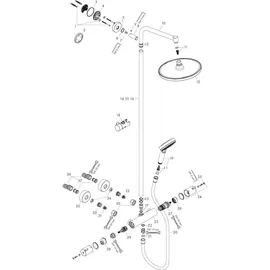 Hansgrohe Crometta S Showerpipe 240 1jet mit Thermostat chrom 27267000