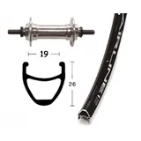 Bikeparts Bike-Parts Laufrad Vorderrad 28x1.75 Zoll Alunabe silber Festachse 36-Loch Rodi Airline 1 schwarz /