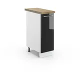 Vicco Apothekerschrank Fame-Line 30 x 82 x 60 cm Anthrazit Hochglanz/Weiß