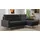 möbel punkt Ecksofa OSLO Webstoff Schwarz mit Bett Bettkasten Sofa Schlafsofa Ottomane universell Links oder Rechts