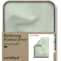 schlafgut Knitted Jersey uni Grün 135 x 200 cm + 80 x 80 cm