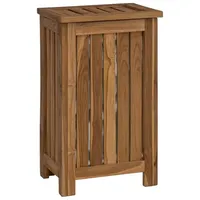 vidaXL Wäschekorb Natur Massivholz Teak