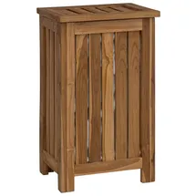 vidaXL Wäschekorb Natur Massivholz Teak