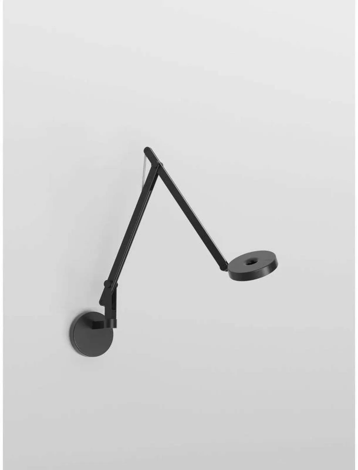Wandleuchte Rotaliana, Schwarz, für Wohnzimmer, Aluminium