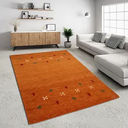 THEKO Wollteppich "Gabbeh Motiv, Handweb Teppich, Tiermotiv, reine Wolle, handgewebt", rechteckig, 14 mm Höhe, reine Wolle, handgewebt, Wohnzimmer, Schlafzimmer, Esszimmer