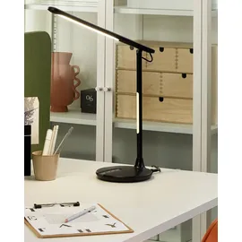 Beliani Schreibtischlampe Schwarz 38 cm verstellbar DRACO mit Dimmer Metall LED integriert, 32x38x17 Lampen - Leuchten, Innenbeleuchtung, Tischlampen, Schreibtischlampen
