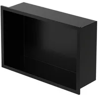 Luxebath Wandnische aus Edelstahl 20x30x10 cm Schwarz Duschnische mit