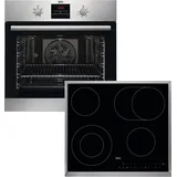 AEG Backofen-Set TEAMHHB, mit Teleskopauszug nachrüstbar, Wasserdampfreinigung des Backofens, Grill, Keramikkochfeld mit Touch