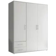 SchlafKONTOR Pol Power Kleiderschrank Valencia 155 x 195 cm Dekor Weiß