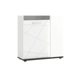 Höffner Highboard ¦ weiß ¦ Maße (cm): B: 92 H: 141 T: 40.0