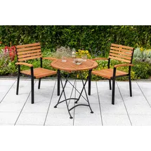 Merxx Schlossgarten Set 3-tlg. Klapptisch rund ø 70 x 74 cm natur