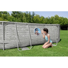 BESTWAY Power Steel Swim Vista Series Set 488 x 305 x 107 cm rattanoptik inkl. Filterpumpe