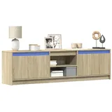 vidaXL TV-Schrank mit LED-Beleuchtung Sonoma-Eiche 180x34x50 cm