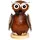 Dekohelden24 Holz-Räucherfigur Eule 11,5 cm