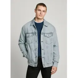 Pepe Jeans für Herren. PM402972UM7 Entspannte Jacke blau (XXL), Lässig, Baumwolle, Denim, Nachhaltig