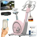 Skandika Ergometer Abisko Weltneuheit | Premium EMS-Widerstand, Smarter Heimtrainer App Steuerung, Automatische Lenker & Satteleinstellung, 36 Widerstandsstufen | Fahrrad Hometrainer für Zuhause