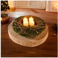 Frank Flechtwaren Kranz Moos, Dekokranz, Türkranz, Adventskranz ca. Ø