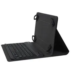 Nilox Universal-Tablet-Hülle bis 10,5" mit Bluetooth-Tastatur - Abnehmbare Tastatur - Klappverschluss - Schwarz NXKB01