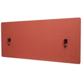 Mendler Akustik-Tischtrennwand HWC-G75, Büro-Sichtschutz Schreibtisch Pinnwand, doppelwandig Stoff/Textil ~ 60x140cm braun