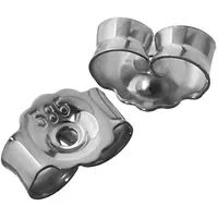 Nklaus 1 Paar 585 Weißgold 14 Karat Gold 5,2mm Loch: 0,8mm Gegenstecker Ohrstecker Ohrringe Ohrstopper Pousetten Ohrmutter Butterfly Schmetterling Verschluss 4823