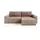 furnisell Eckcouch Cord 2-Sitzer Braun